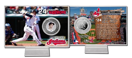 Highland Mint MLB Cleveland Indians Grady Sizemore Silver Coin Card