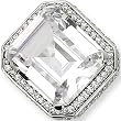 Sterling Silver Asscher Cut Majestic Cubic Zirconia Ring by Cheryl M