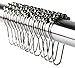 Shower Curtain Rings Stainless Steel Rustproof Friction Free Gliding Set of 12 Hooks