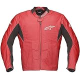 Alpinestars SP-1 Perforated Men's Leather Sports Bike Racing Motorcycle Jacket - Color: Red, Size: 50