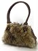 Faux Fur Satchel Kiss Lock Tan Handbag - Vegan Friendly