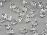 100 CLEAR CRYSTAL BUTTERFLIES/WEDDING TABLE/CONFETTI/SCATTER/DECORATION
