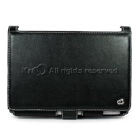 Executive Black Leather Carrying Case Cover for Asus Eee PC Eeepc 700/701 2G 4G 8G Surf Galaxy