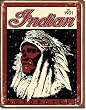 Indian Motorcycle Tin Sign 12.5"W x 16"H