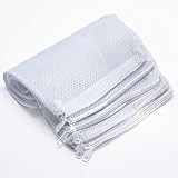 VIKI LYNN&reg;5pcs Nylon Mesh Aquarium Pond Filter Small Size Zipper - White
