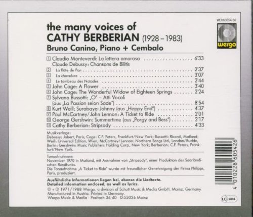 Cover image : MagnifiCathy: The Many Voices of Cathy Berberian