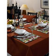Sander 74969 Tischl�ufer 050x140 TIRUPUR Farbe Ziegel (Fb. 33) aus Baumwolle