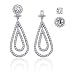 14K White Gold 1 ct. Diamond Detachable Teardrop Earring Jackets