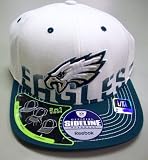 Philadelphia Eagles Reebok White 2010 Sideline Player Pro Shape Flat Brim Flex Hat