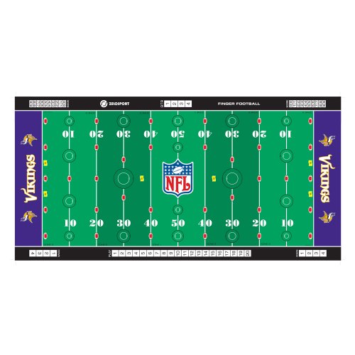 Zelosport Boys Nfl Licensed Finger Football Game Mat - Vikings, Green