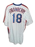 Darryl Strawberry Autographed/Hand Signed New York Mets White Pinstripe Majestic Jersey