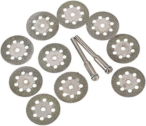 CNBTR 22mm Dia Silver 9 Hole Diamond Rotary Cutting Cut Off Wheel Discs Blades Tool Pack of 10