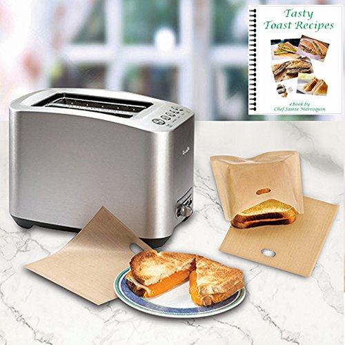 EKSEL Toaster Bags Gluten Free Toasts Reusable NonStick Fits Any Size