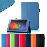 FINTIE (Royal Blue) Slim Fit Folio Stand Leather Case Cover for Google Asus Nexus 7 Inch Android Tablet -9 Color Options