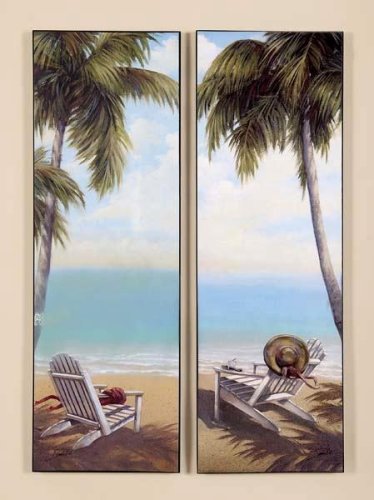 Kitchen: Pair Set GORGEOUS BEACH FRONT VIEW Wall Frames