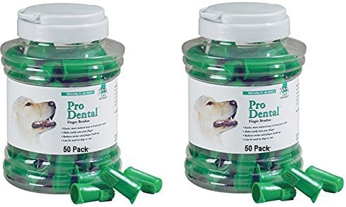 Top Performance Pro Dental Finger Brush Value Pack - 100 Total Brushes (2 Containers)