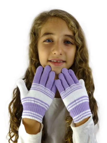 Nice Shades Children Solid Gloves Stretch To Fit - (Purple) price