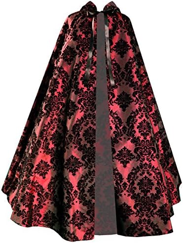 Cykxtees Victorian Vagabond Historical Steampunk Gothic Renaissance Cape Cloak Burgundy