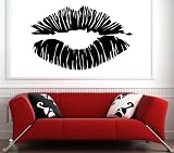 Wall Design Vinyl Sticker Art Abstract Lady Lips S 3324