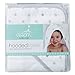 aden by aden + anais Hooded Towel; 100% Cotton Terry Towel with Muslin Hood for Babies and Toddlers; dove