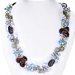 Silver & Gold Freshwater Pearl & Amethyst Handmade Wrap Necklace