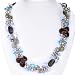 EXP Silver & Gold Freshwater Pearl & Amethyst Handmade Wrap Necklace