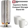 Swissmar 80010 Capstore Nobile Compact Storage Stand for 40 Nespresso Capsules With 2 Bonus Coffee Mugs