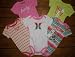 Baby Girls Colorful Hurley Onesie Bodysuit Shirts ~ 5 Pair ~ Size 3 6 Months