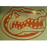 Florida Gator Heads Cornhole Decals - 2 Orange Vinyl Cornhole Decals