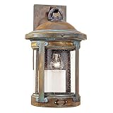 Sea Gull 8441-28 H.S.S. Lantern Aged Brass Width: 10 11/16 Height: 18 Extension: 11 7/8