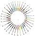 36 Gel Pen For Adult Coloring Books: Pens Set With Rubber Comfort Grip and 50% More Ink Than Other Sets: Glitter, Neon & Pastel Pens, Great For Coloring