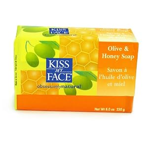 Kiss My Face Olive & Honey Bar Soap, 8-Ounce Bars (Pack of 8)