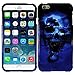 HR Wireless Design Cover for Apple iPhone 6 Plus - Retail Packaging - Blue Skull