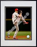 Cole Hamels Game One of the 2008 MLB World Series Double Matted 8 x 10 Photograph in Black Anod