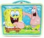 SpongeBob SquarePants Blue and Yellow Kids Tin Lunch Box