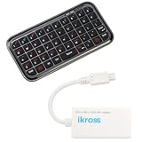 iKross Micro USB Male to HDMI Female MHL Adapter + Bluetooth Wireless Mini Keyboard for HTC Sensation 4G,One S,One X ; Samsung Galaxy S2 S 2 SII ,Nexus i9250 ;Galaxy Note N7000 ,LG Revolution 2: samsung galaxy note keyboard case
