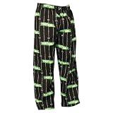 Black Football Wording Fun Print Novelty tie cord flannel cotton pants for lounging, sleep, sports. Unisex relaxed fit, available in 3 Youth sizes
