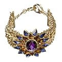 5 Chain Sunburst Bracelet - Goldtone