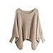 JiTM Women's Loose Fit Bat Sleeve Cover-Ups Sweaters
