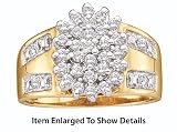 Stunning Design Yellow Gold 1/2 Ctw. Diamond Cluster Ring ** MUST SEE **