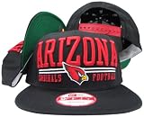 Arizona Cardinals Solid Black Two Bar Block Plastic Snapback Adjustable Plastic Snap Back Hat / Cap