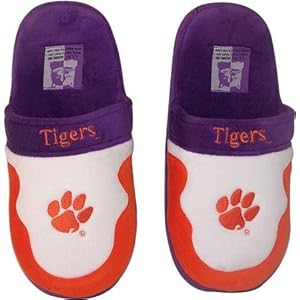 Clemson Tigers Scuff Slipper Size: 5.5, Color: Blue / Orange