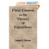 First Course In The Theory Of Equations