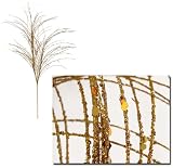 Pack of 6 Flourishing Glamorous Gold Glitter & Sequin Sprays 32