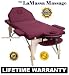 TM *LaMassa - $139.00 Massage Table *Burgundy - Bed Spa Portable - Package (Includes FREE Carry Case, Massage DVD, And Spa Music CD - #Pro4y