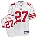 Brandon Jacobs Jersey: Reebok White Replica #27 New York Giants Jersey - Medium