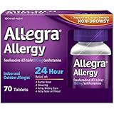 Allegra Adult 24 Hour Allergy Tablets, 180Mg, 70 Count