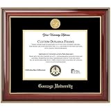 Gonzaga Bulldogs Classic Mahogany Gold Trim Medallion Diploma Frame