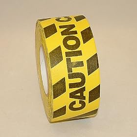 Pro Tapes Striped Pro-Gaff Gaffers Tape: 3 in. x 60 yds. (Caution Cable printing)