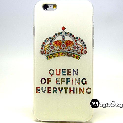 iPhone 6 Plus Case, *No Chip/No Peel*, Magicsky Colorful Imperial Crown Pattern Flexible Slim Snap On Bumper TPU Case Cover for iPhone 6 Plus(5.5" Screen)